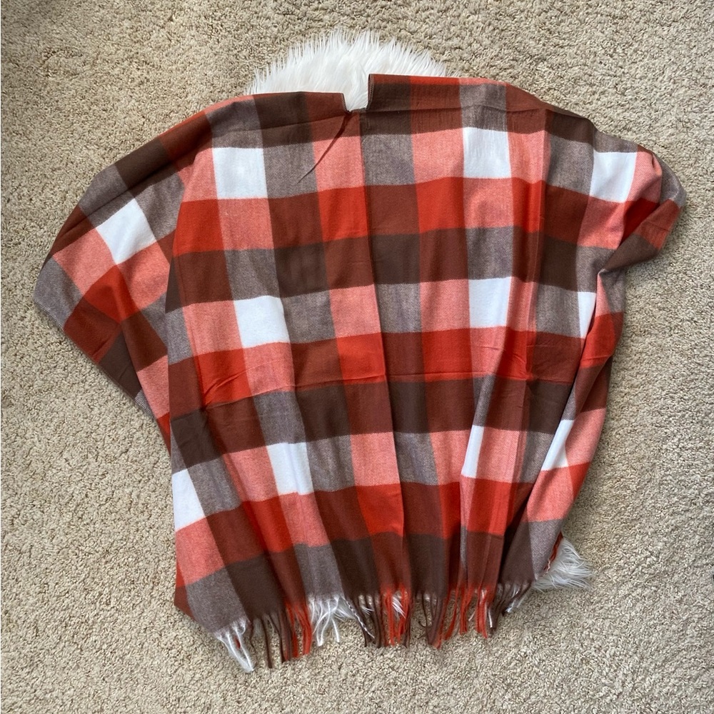 {Pink Lily} Women’s Plaid Poncho - NWT - Picture 5 of 6